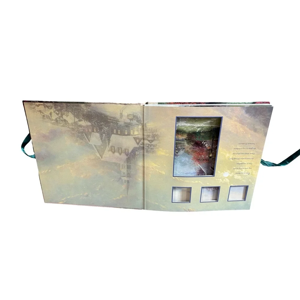 Thomas Kinkade Simpler Times Photo Album 11x11 Multicolor Landscape Art Ribbon